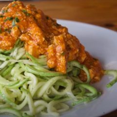 Courgetti Bolognese, Tofu (v gf)/Ground beef (gf)